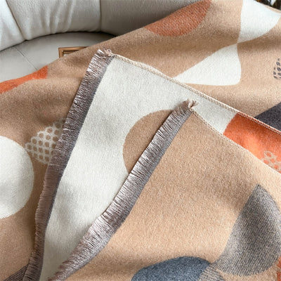 Bufanda Chaleco de Cachemira Cálida con Tejido Jacquard y Borlas - Image 27