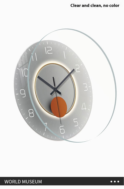 Reloj de Pared de Cristal Templado Silencioso para Sala - Image 11