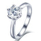 Women's Sterling Plateado Ring Inlaid One Carat Moissanite ring 5