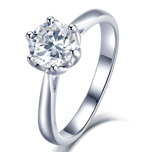 Anillo de Plata Esterlina con Diamante de 1 Quilate - Image 3