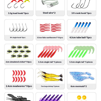 Set de 141 Señuelos de Pesca Multicapa con Nado Realista - Image 12