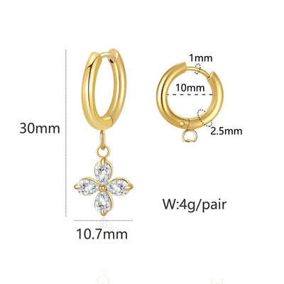 Pulsera y Aretes de Acero Inoxidable con Circonia 3A - Diseño Minimalista Trendy - Image 3
