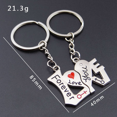 Llavero de Metal para Parejas - Regalo Día de San Valentín con Carta de Amor - Image 5