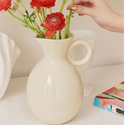 Jarrón Cerámico Crema Clásico - Diseño Elegante y Atemporal - Image 7
