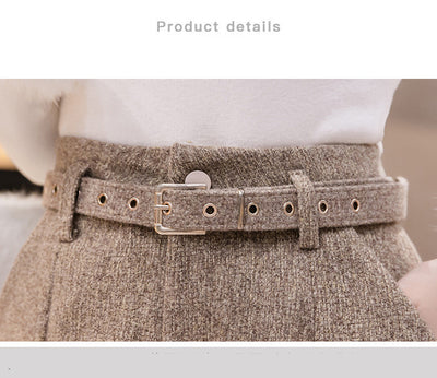 Shorts de Cintura Alta en Lana con Pierna Ancha - Image 15