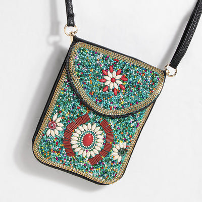 Bolsa Bohemia para Celular con Cuentas y Concha Marina - Image 31