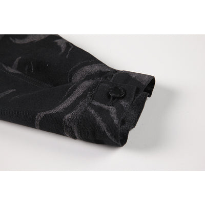 Chaqueta Denim Suelta Tie Dye Manga Larga Versátil para Mujer - Image 9
