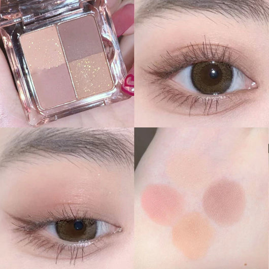 Paleta de Sombras Iridiscentes con Lentejuelas Rosa y Púrpura - Image 4