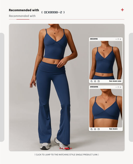 Pantalones Yoga Cintura Alta Plegables para Mujer - Image 28