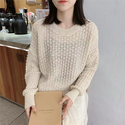 Suéter Mohair con Lentejuelas Brillantes y Cuello Redondo para Mujer - Image 2