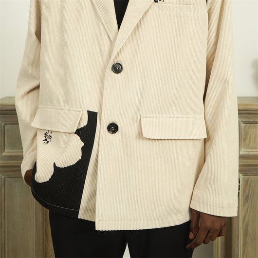 Blazer Casual de Pana Estampado Floral - Image 12