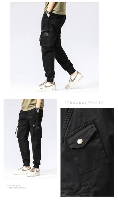 Pantalones de Trabajo Casual Cintura Elástica Hombre Algodón Puro Bolsillos Múltiples - Image 14