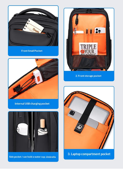 Mochila Casual Minimalista para Hombre - Ideal para Trabajo y Viajes - Image 9
