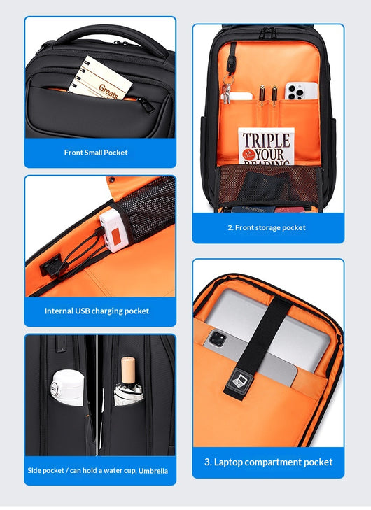 Mochila Casual Minimalista para Hombre - Ideal para Trabajo y Viajes - Image 9