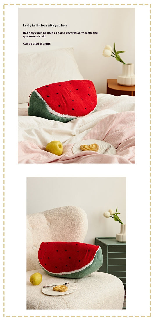 Cojín Decorativo Almohada Tejida Sandía y Aguacate para Sofá - Image 11