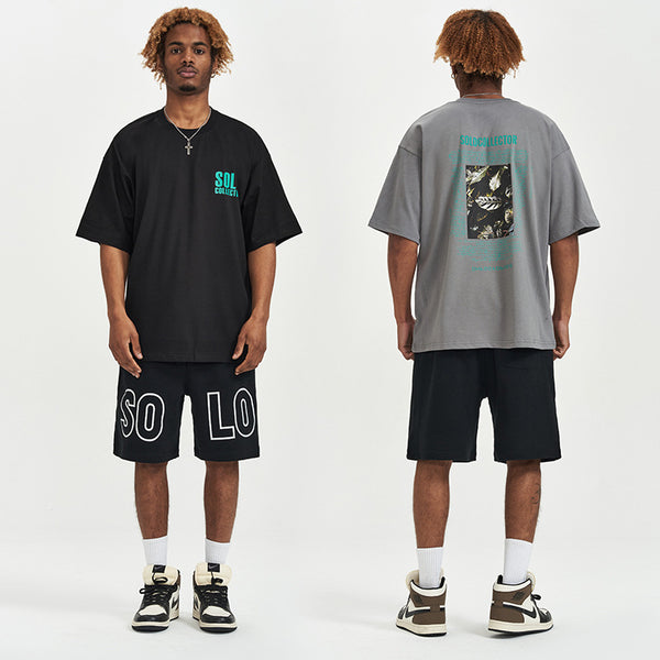 Camiseta Estampada con Letras para Hombre y Mujer