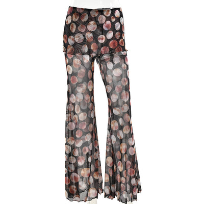 Pantalones Estampado Leopardo y Flores con Malla - Image 47