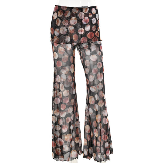 Pantalones Estampado Leopardo y Flores con Malla - Image 47