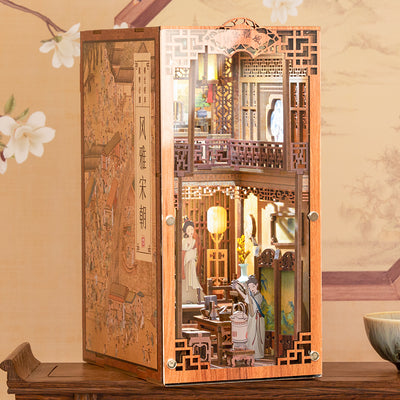 Estantería de Libros 3D Estilo Cabaña - Modelo de Madera para Armar - Image 5