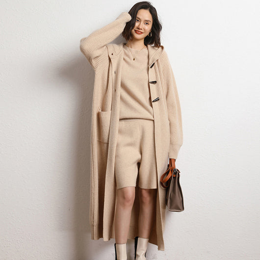 Abrigo Trench Grueso con Capucha y Botones de Cuerno - Image 4