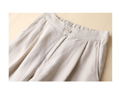Pantalones Harem de Lino y Algodón Talla Grande - Comodidad y Estilo - Image 14
