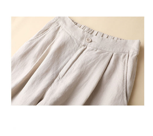 Pantalones Harem de Lino y Algodón Talla Grande - Comodidad y Estilo - Image 14