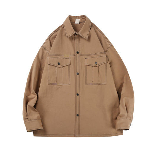 Chaqueta de Trabajo Minimalista Línea Bright en Tono Sólido - Image 12