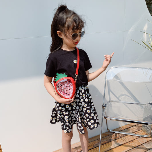 Bolsa de Gelatina Infantil con Diseño de Piña y Fresa para el Hombro