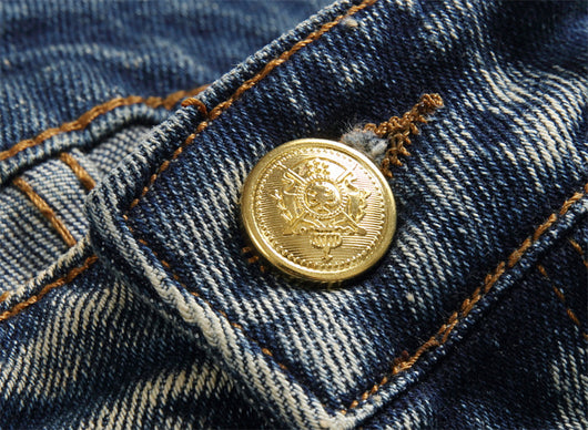 Jeans Slim Fit Azul Retro con Parches para Hombre - Image 13