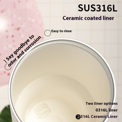 Termo Infantil Grande con Pajita - Vaso Térmico Cerámica para Niñas - Image 3
