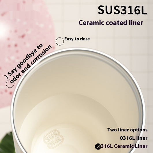 Termo Infantil Grande con Pajita - Vaso Térmico Cerámica para Niñas - Image 3
