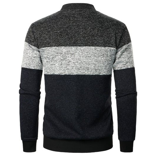 Suéter de Punto Grueso con Bloques de Color para Hombre - Image 7