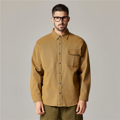 Chamarra Overol Retro Americana para Hombre en Algodón Pesado - Image 7
