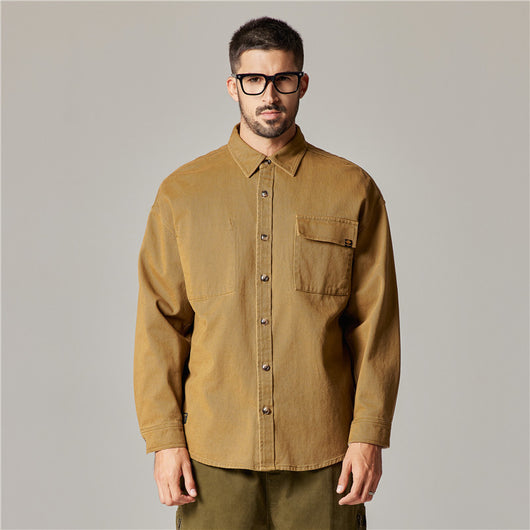 Chamarra Overol Retro Americana para Hombre en Algodón Pesado - Image 7