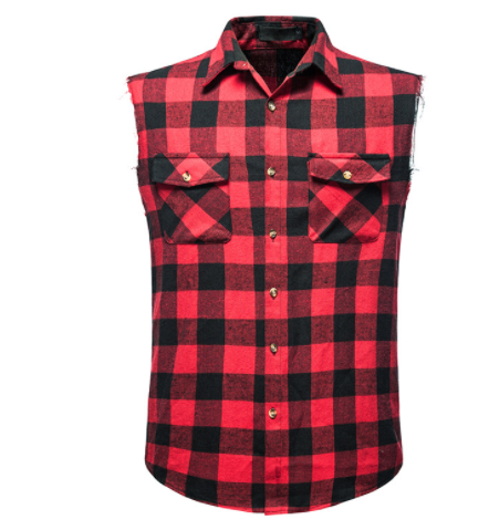 Chaleco Casual de Cuadros para Hombre - Talla Grande sin Mangas con Bolsillos - Image 9