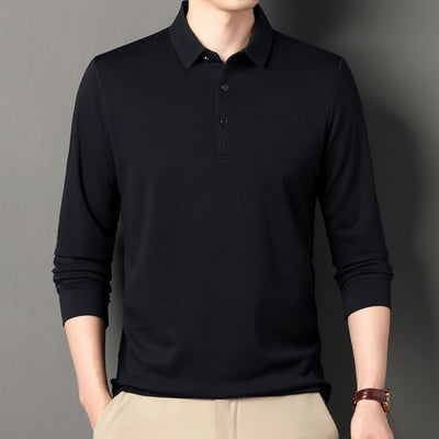 Camiseta Jacquard Manga Larga Otoño para Hombre Joven y Adulto - Image 10