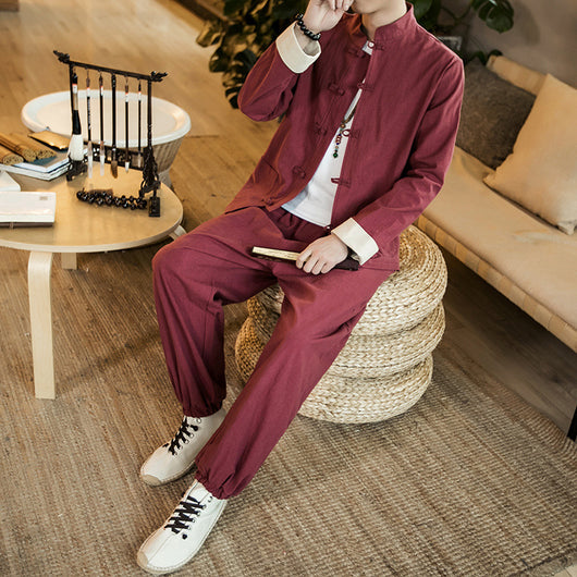Traje Hanfu Suelto de Talla Grande para Hombre - Estilo Personalidad - Image 3