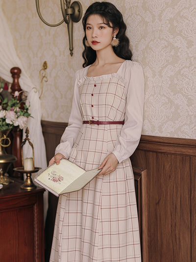 Vestido Retro a Cuadros para Otoño e Invierno - Image 9