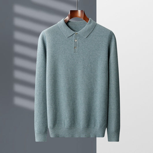 Suéter Polo de Cashmere para Hombre - Tejido Premium - Image 7