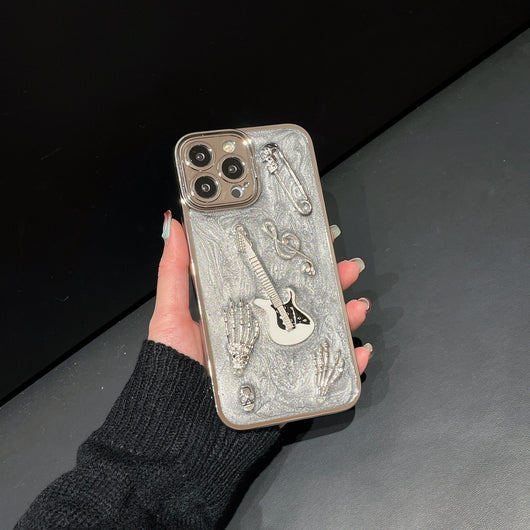 Funda Protectora para Celular Gris Cemento con Acabado Electrochapado - Image 12