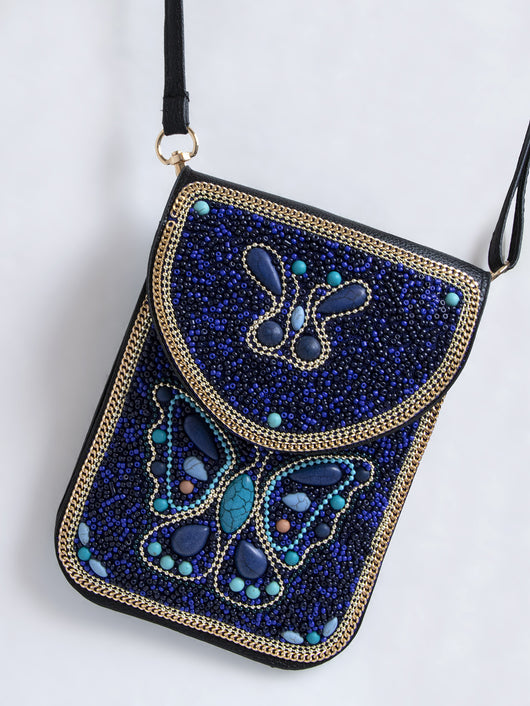 Bolsa Bohemia para Celular con Cuentas y Concha Marina - Image 15