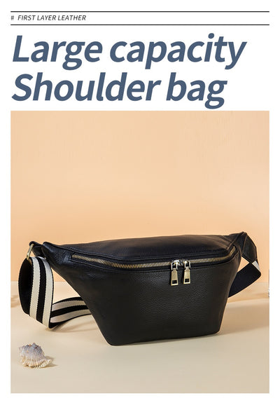 Bolso Mensajero de Cuero Genuino para Mujer - Gran Capacidad, Estilo Casual - Image 12