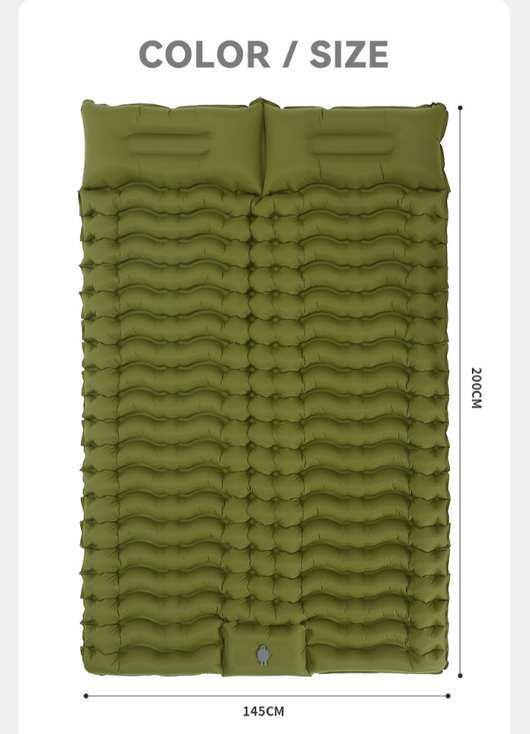 Colchón Inflable Doble de TPU Reforzado para Camping y Tienda de Campaña - Image 16