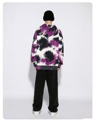 Sudadera Tie Dye Holgada con Capucha - Algodón Terry para Hombre - Image 4