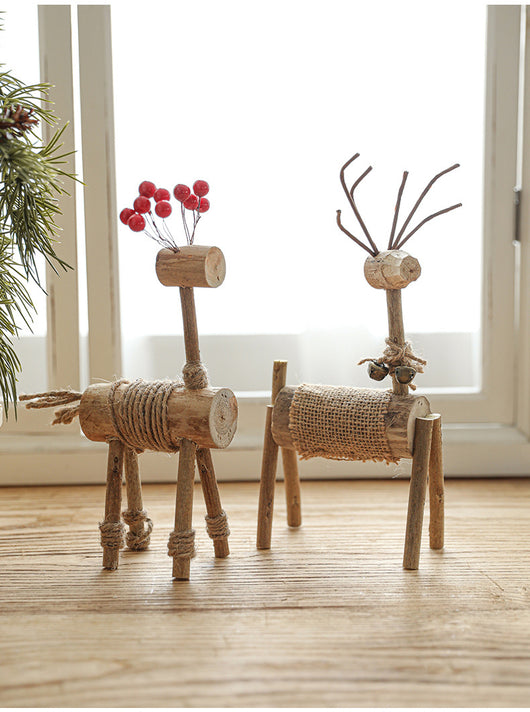 Adornos Navideños de Venado en Madera Maciza - Image 7