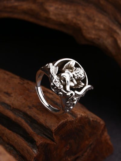 Anillo de Plata 925 Cupido Ángel Ajustable - Image 9