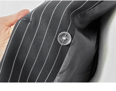 Conjunto Ejecutivo: Blazer Rayado Slim y Pantalón a Juego - Image 18