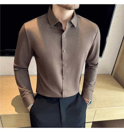 Camisa Stretch Sin Costuras para Hombre con Botones Reforzados - Image 19