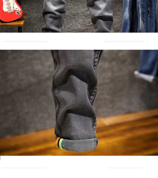 Jeans Slim Fit Elásticos de Corte Recto para Hombre - Image 11