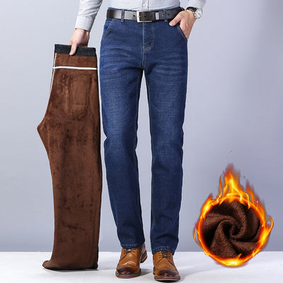 Pantalones Vaqueros Holgados Plus Size con Forro Térmico - Image 10